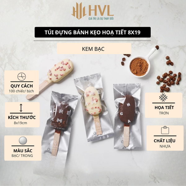 Túi đựng bánh kẹo hoạ tiết 8x19