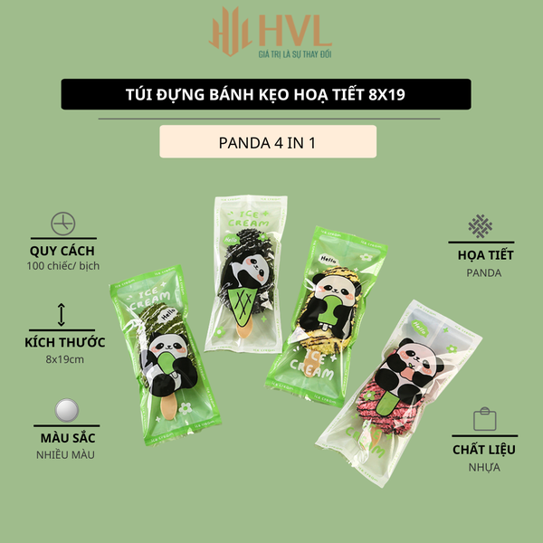Túi đựng bánh kẹo hoạ tiết 8x19