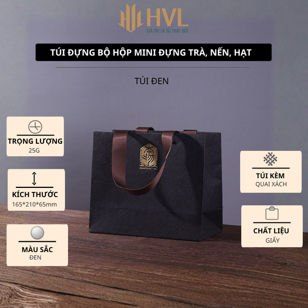 Túi đựng bộ 2,3,4,6 hộp mini đựng trà, nến bằng thiếc nhiều màu sắc - HVL TEA