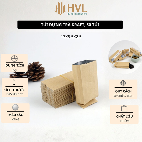 Túi đựng bánh kẹo thủ công có dây rút 12x7x6, 50túi/sp