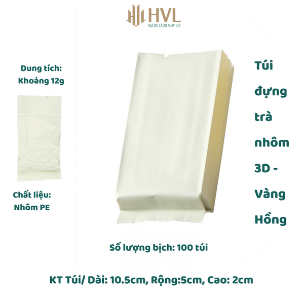 Túi nhôm 3D đựng trà, túi hút chân không niêm phong
