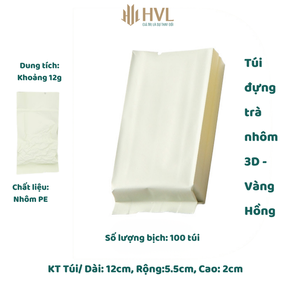 Túi nhôm 3D đựng trà, túi hút chân không niêm phong