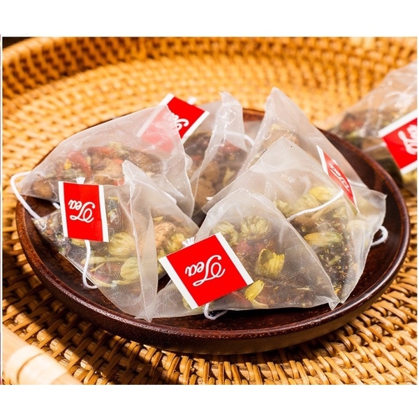 Combo 100 Túi lọc trà, thảo dược lưới tam giác dây nhúng, hàn nhiệt - HVL