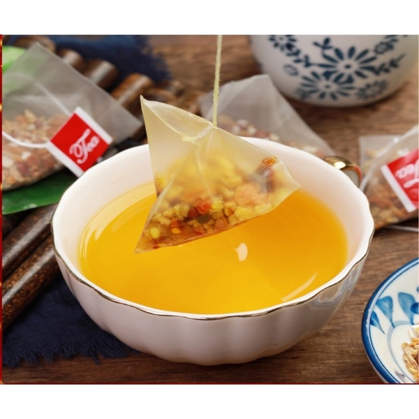 Combo 100 Túi lọc trà, thảo dược lưới tam giác dây nhúng, hàn nhiệt - HVL