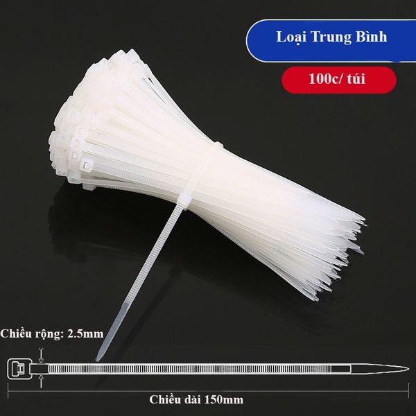 Dây rút nylon nhựa, dây thít cáp dùng cho lĩnh vực cây trồng 100c/túi - Người Làm Vườn