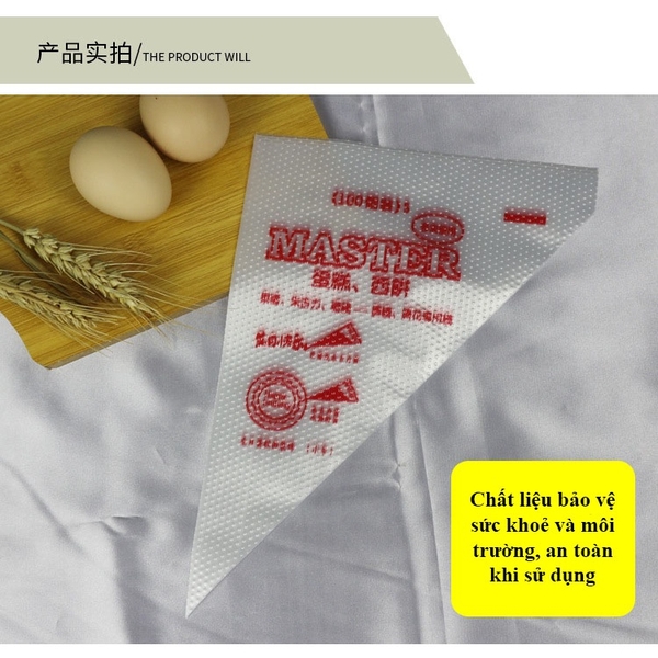 Túi bắt kem nilon, túi trang trí bánh cookie, dụng cụ làm bánh, (100 túi/sp) - VUA BAO BÌ