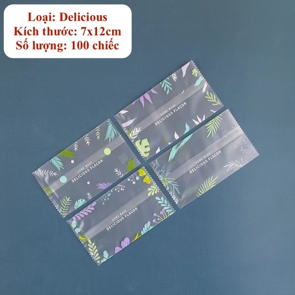 Túi đựng bánh kẹo thanh rong biển hàn miệng đựng bánh kẹo trắng mờ, kích thước 7x12- bao bì bánh kẹo - VUA BAO BÌ
