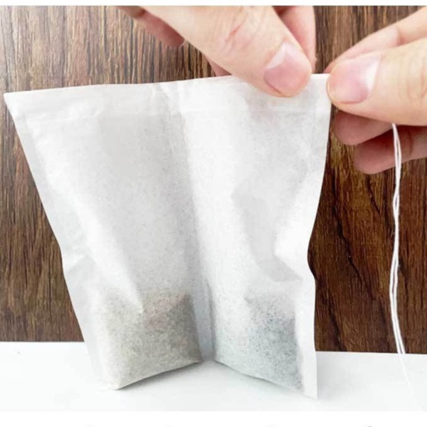 Combo 100 Túi lọc chia ngăn đựng thảo dược, gia vị, thiết kế có dây buộc - HVL