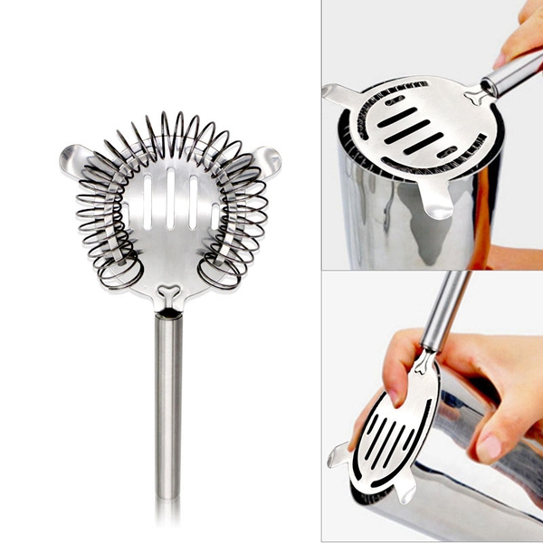 Bộ lọc nước đá bằng thép, có lò xo lắc, dụng cụ chặn đá pha chế cao cấp - HVL TEA