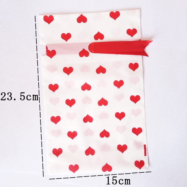 Túi đựng bánh kẹo có Dây Nơ, nhiều họa tiết, bao bì đựng bánh buộc dây 50 túi/sp - VUA BAO BÌ