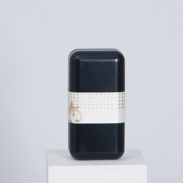 Hộp thiếc đựng trà cạnh tròn hoạ tiết hoa - HVL TEA