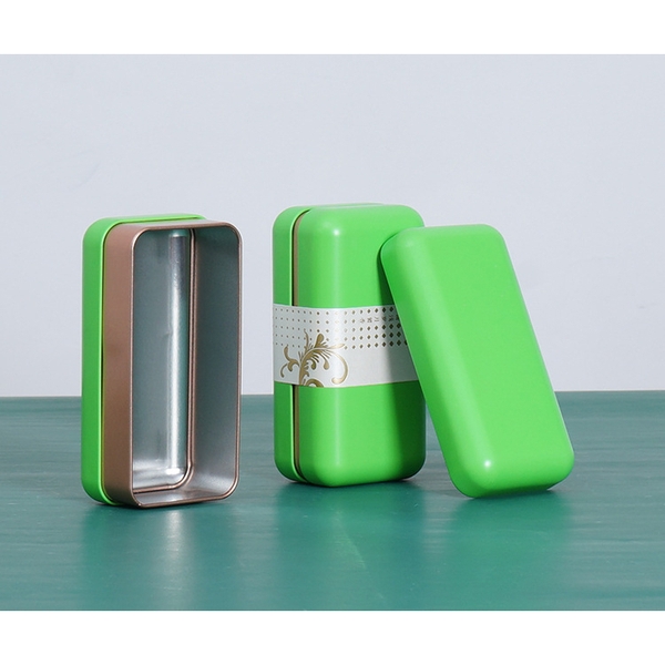 Hộp thiếc đựng trà cạnh tròn hoạ tiết hoa - HVL TEA