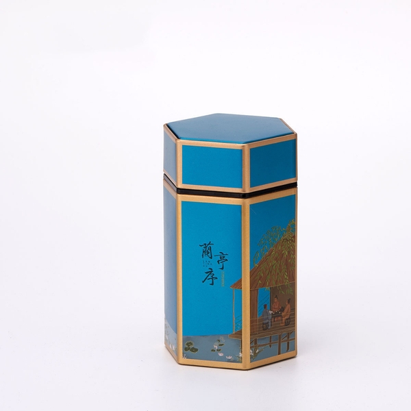 Hộp đựng trà lục giác, bằng thép cao cấp - HVL TEA