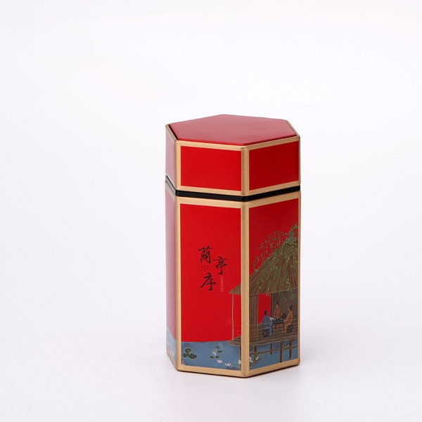 Hộp đựng trà lục giác, bằng thép cao cấp - HVL TEA