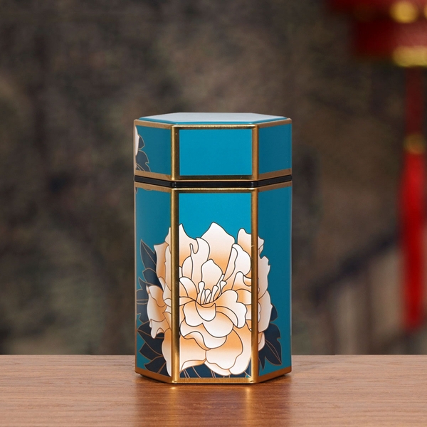 Hộp đựng trà lục giác, bằng thép cao cấp - HVL TEA
