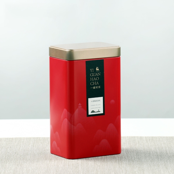 Hộp Thiếc Đựng Trà Hình Chữ Nhật Họa Tiết Hoa - HVL TEA Cao Cấp