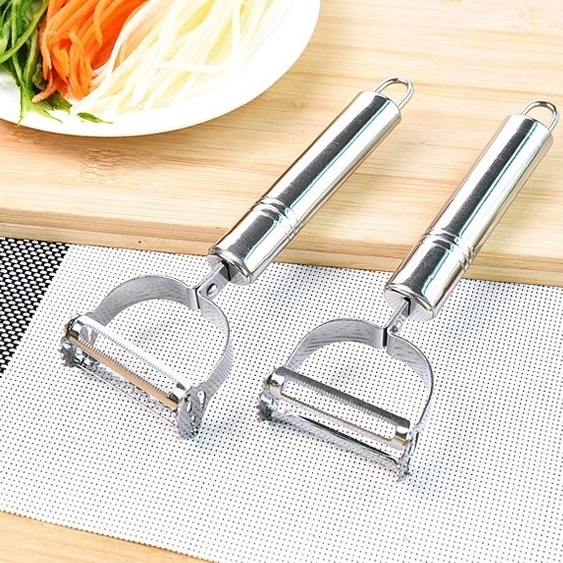 Nạo củ quả inox đa năng 2 in 1 chống han gỉ. Kết hợp bào sợi rau củ nhanh chóng - HVL TEA