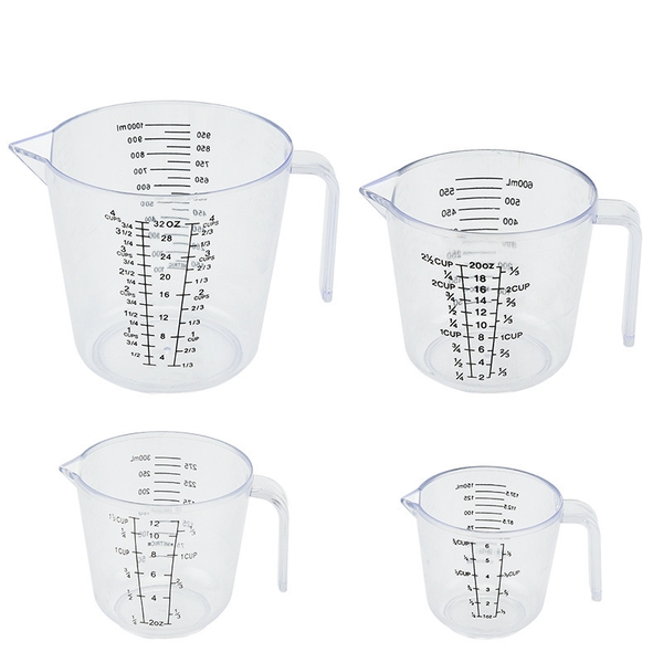 Cốc, ca đong định lượng có vạch chia nhựa PS trong suốt - HVL TEA