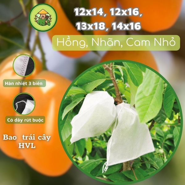 100 Túi Bọc Trái Cây Ổi, Bưởi, Xoài, Na... Nhiều Kích Thước Dùng 3-5 Mùa, Nhiều thương Hiệu - NGUOILAMVUON