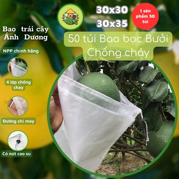 100 Túi Bọc Trái Cây Ổi, Bưởi, Xoài, Na... Nhiều Kích Thước Dùng 3-5 Mùa, Nhiều thương Hiệu - NGUOILAMVUON