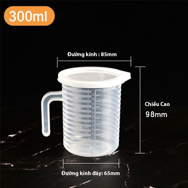Cốc Đong, Ca Đong Định Lượng Pha Chế Bằng Nhựa Trong Suốt Vạch Chia - HVL TEA