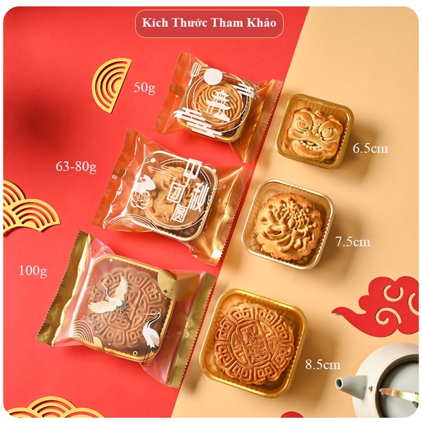 Túi đựng bánh trung thu, 100 túi/sp, mẫu mới nhất năm 2023 - VUA BAO Bì