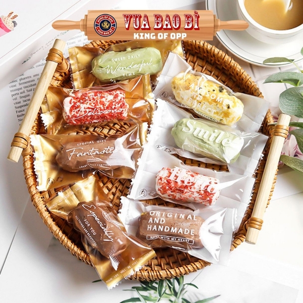 Bao bì đựng kẹo,200 Túi Bao Bì/ Túi OPP Mờ, Hàn Miệng