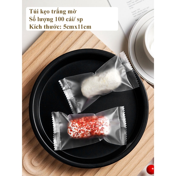 Bao bì đựng kẹo,200 Túi Bao Bì/ Túi OPP Mờ, Hàn Miệng