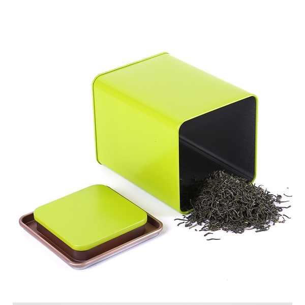 [Mã SGBAU30 ] Hộp trà thiếc vuông cổ thấp - HVL TEA
