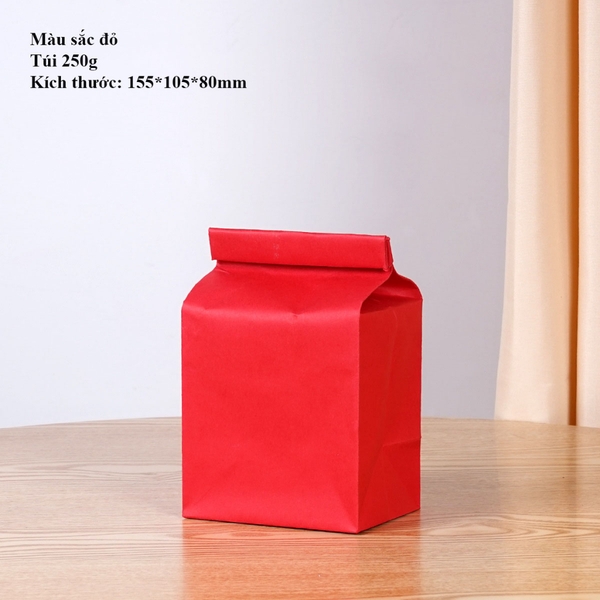 Túi ziplock kraft gấp đáy đứng đựng trà, hạt, thực phẩm, 1 túi/sp - HVL TEA