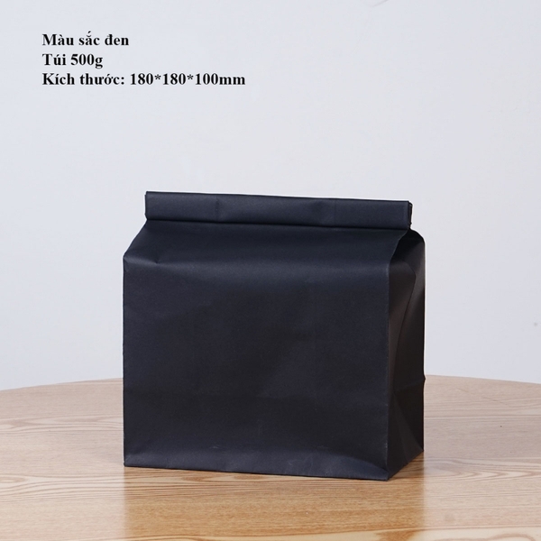 Túi ziplock kraft gấp đáy đứng đựng trà, hạt, thực phẩm, 1 túi/sp - HVL TEA