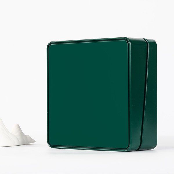 Hộp trà thiếc Vuông Ngang 16.5x16.5x6.5cm - HVL TEA