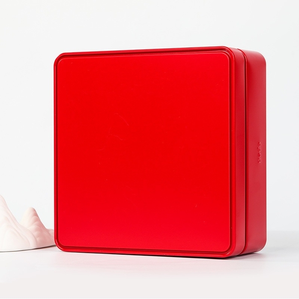 Hộp trà thiếc Vuông Ngang 16.5x16.5x6.5cm - HVL TEA