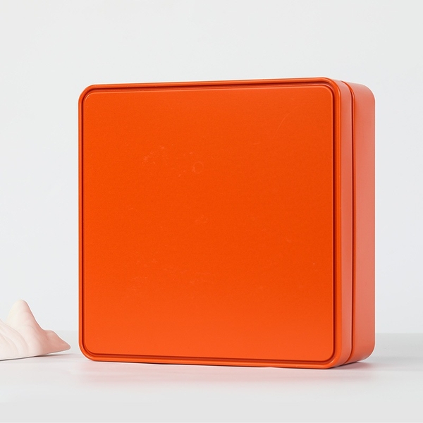 Hộp trà thiếc Vuông Ngang 16.5x16.5x6.5cm - HVL TEA