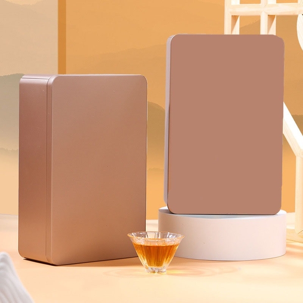 Hộp trà thiếc Hình Chữ Nhật Ngang 22x14x7cm - HVL TEA