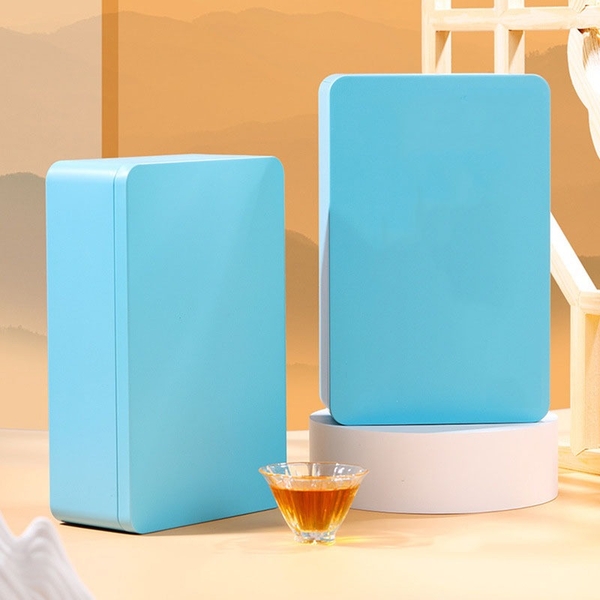 Hộp trà thiếc Hình Chữ Nhật Ngang 22x14x7cm - HVL TEA