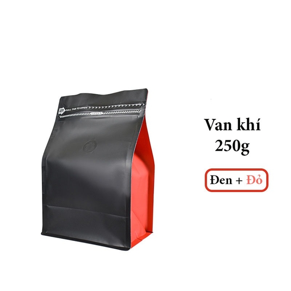 Túi giấy kfaft nhôm đựng trà, cà phê niêm phong có van khí cao cấp, 1 túi/ sản phẩm - HVL TEA