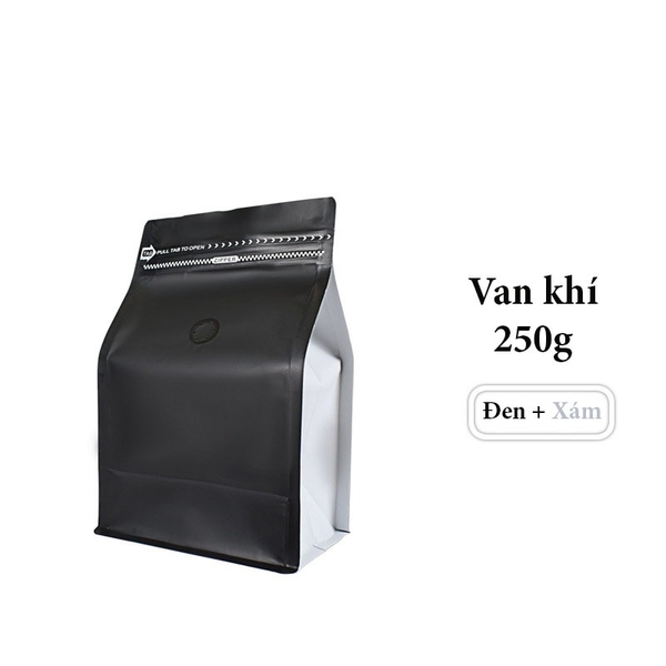 Túi giấy kfaft nhôm đựng trà, cà phê niêm phong có van khí cao cấp, 1 túi/ sản phẩm - HVL TEA