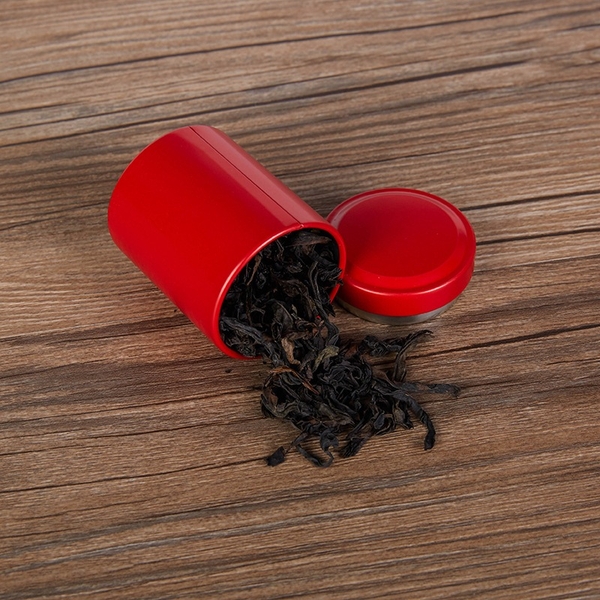 Hộp đựng trà thiếc hình trụ tròn - HVL TEA