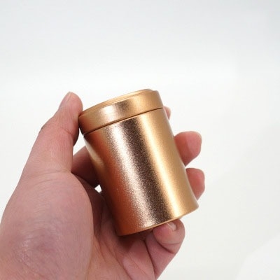 Hộp đựng trà thiếc hình trụ tròn - HVL TEA