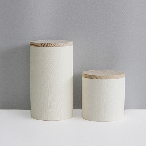 Hộp trà giấy kraft tròn nắp gỗ mẫu mới - HVL TEA