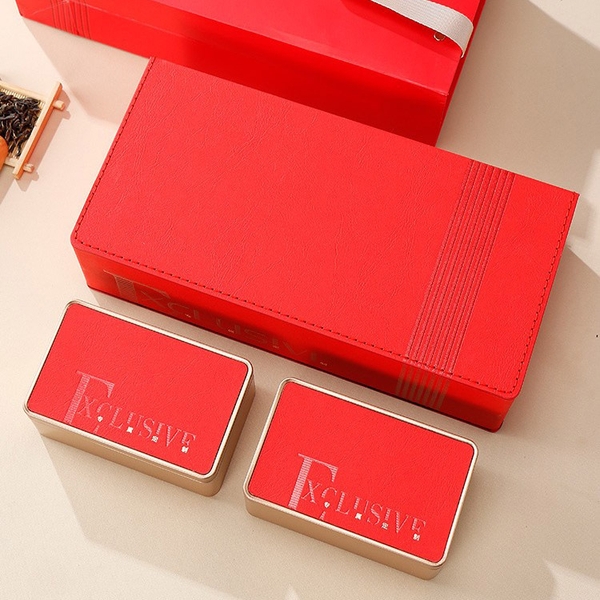 Bộ hộp trà thiếc Exclusive kèm túi cao cấp - HVL TEA