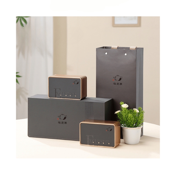 Bộ hộp trà thiếc Exclusive kèm túi cao cấp - HVL TEA