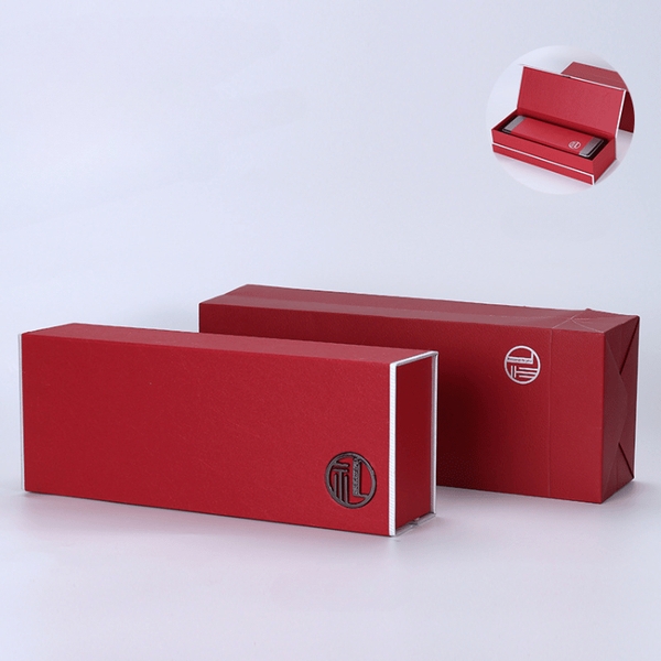 Bộ hộp trà thiếc đựng trà hình chữ nhật dài kèm túi cao cấp - HVL TEA