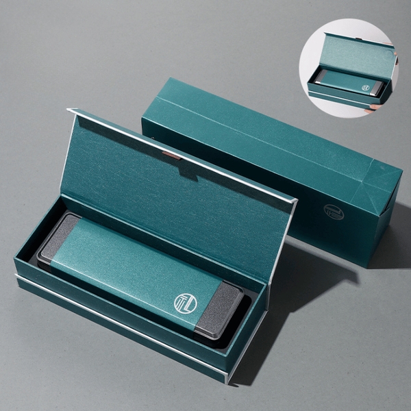 Bộ hộp trà thiếc đựng trà hình chữ nhật dài kèm túi cao cấp - HVL TEA