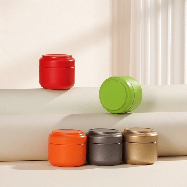 Lon trà thiếc nhỏ mini nắp lồi làm quà tặng, nhiều màu mẫu mới - HVL TEA