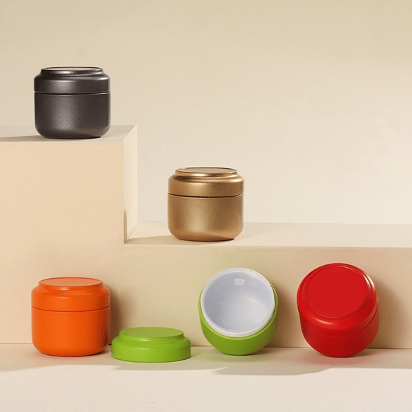 Lon trà thiếc nhỏ mini nắp lồi làm quà tặng, nhiều màu mẫu mới - HVL TEA