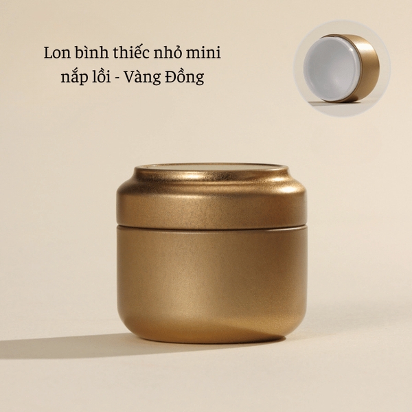 Lon trà thiếc nhỏ mini nắp lồi làm quà tặng, nhiều màu mẫu mới - HVL TEA