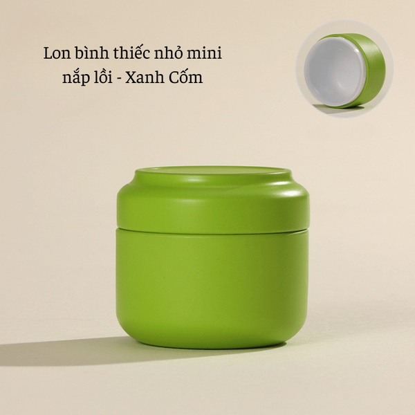 Lon trà thiếc nhỏ mini nắp lồi làm quà tặng, nhiều màu mẫu mới - HVL TEA