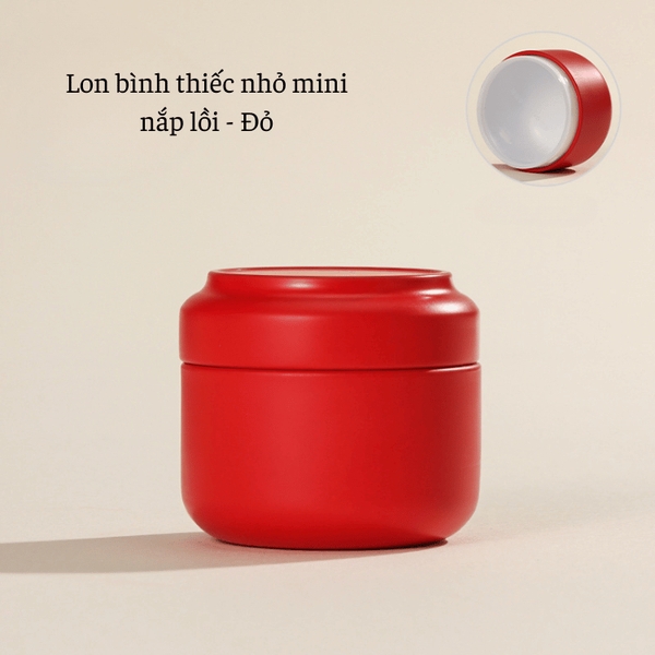 Lon trà thiếc nhỏ mini nắp lồi làm quà tặng, nhiều màu mẫu mới - HVL TEA